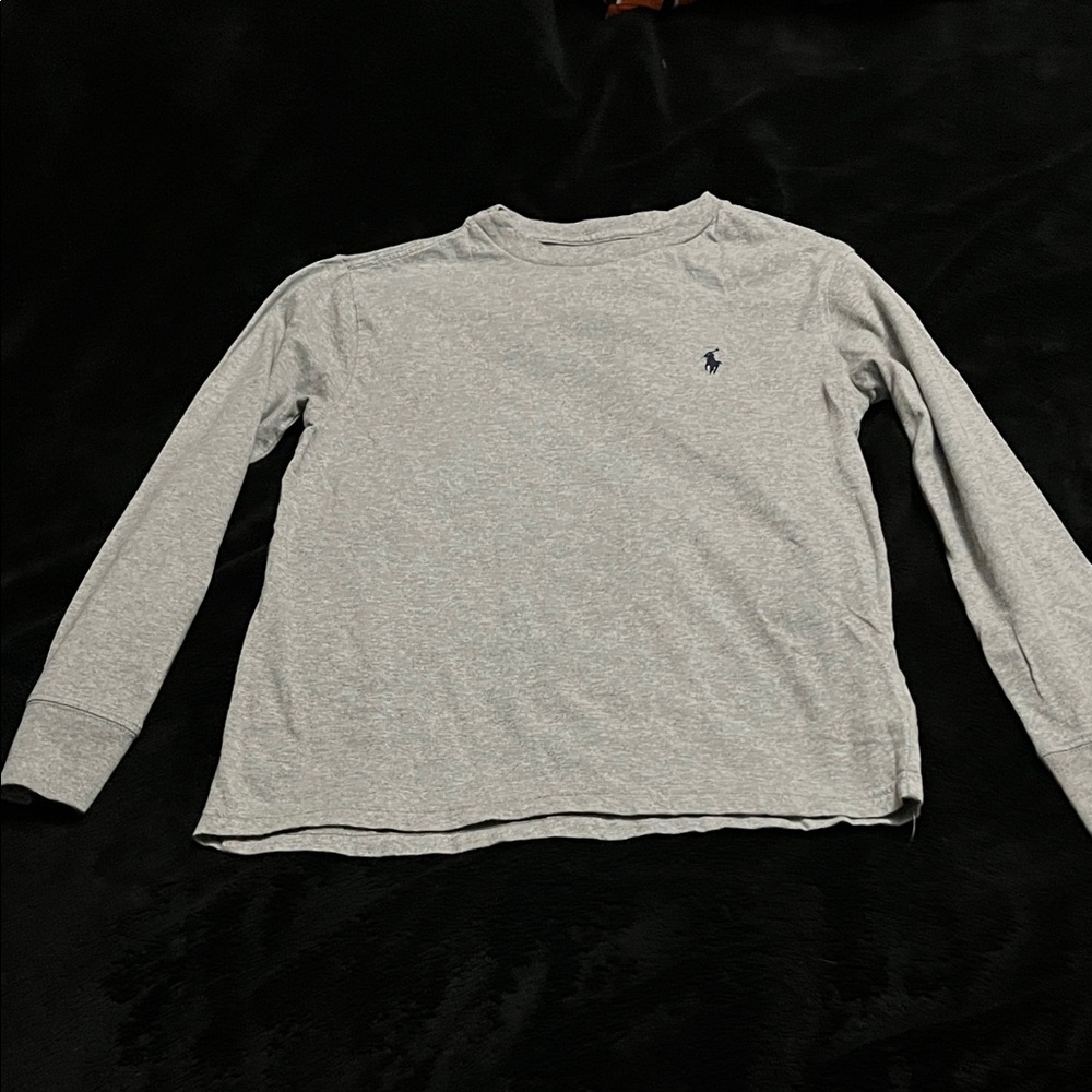 Polo by Ralph Lauren Gray Long Sleeve Kids Tee